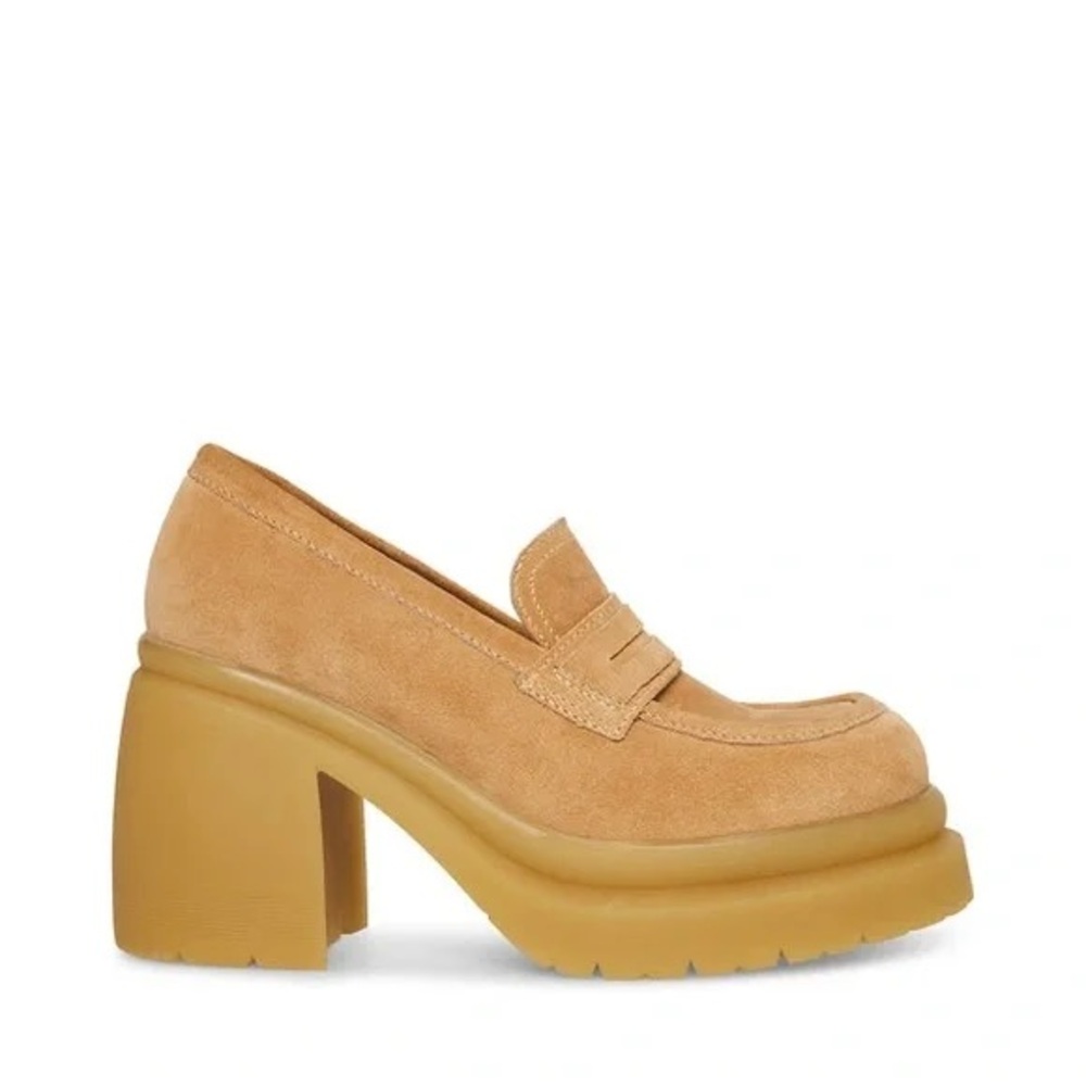 Steve Madden Louise Sand Suede
Platform Loafers Shoes Women's 7